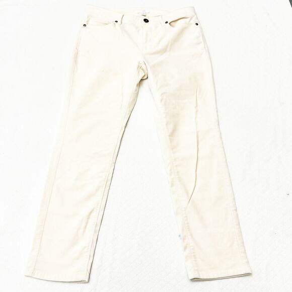 J. Jill Barley Straight Leg Soft Denim Jean Pants Cream Color Size 6 Petite - Picture 2 of 8